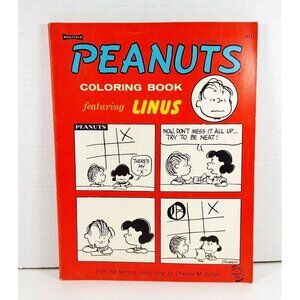 PEANUTS Coloring  Book featuring LINUS Charles M Schulz 1967 Saalfield 9511